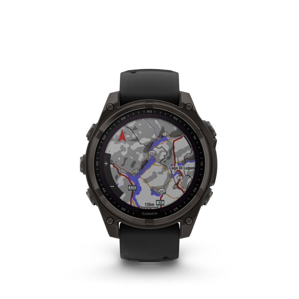Smart watches Garmin  Fenix 8 – 47 mm, Solar, Sapphire Sapphire, Carbon grey DLC titanium with Black/pebble grey/ 010-02906-11