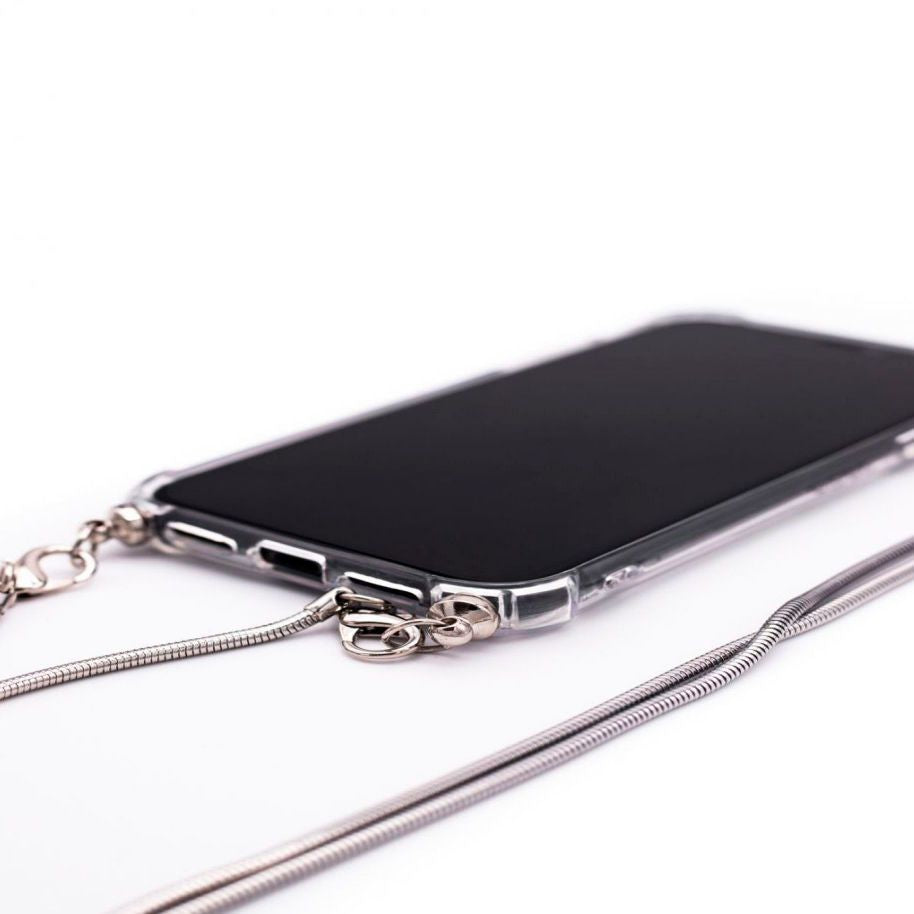 Tagakaaned Evelatus Apple iPhone 6/6S Silicone Transparent with Necklace TPU Strap Space Gray