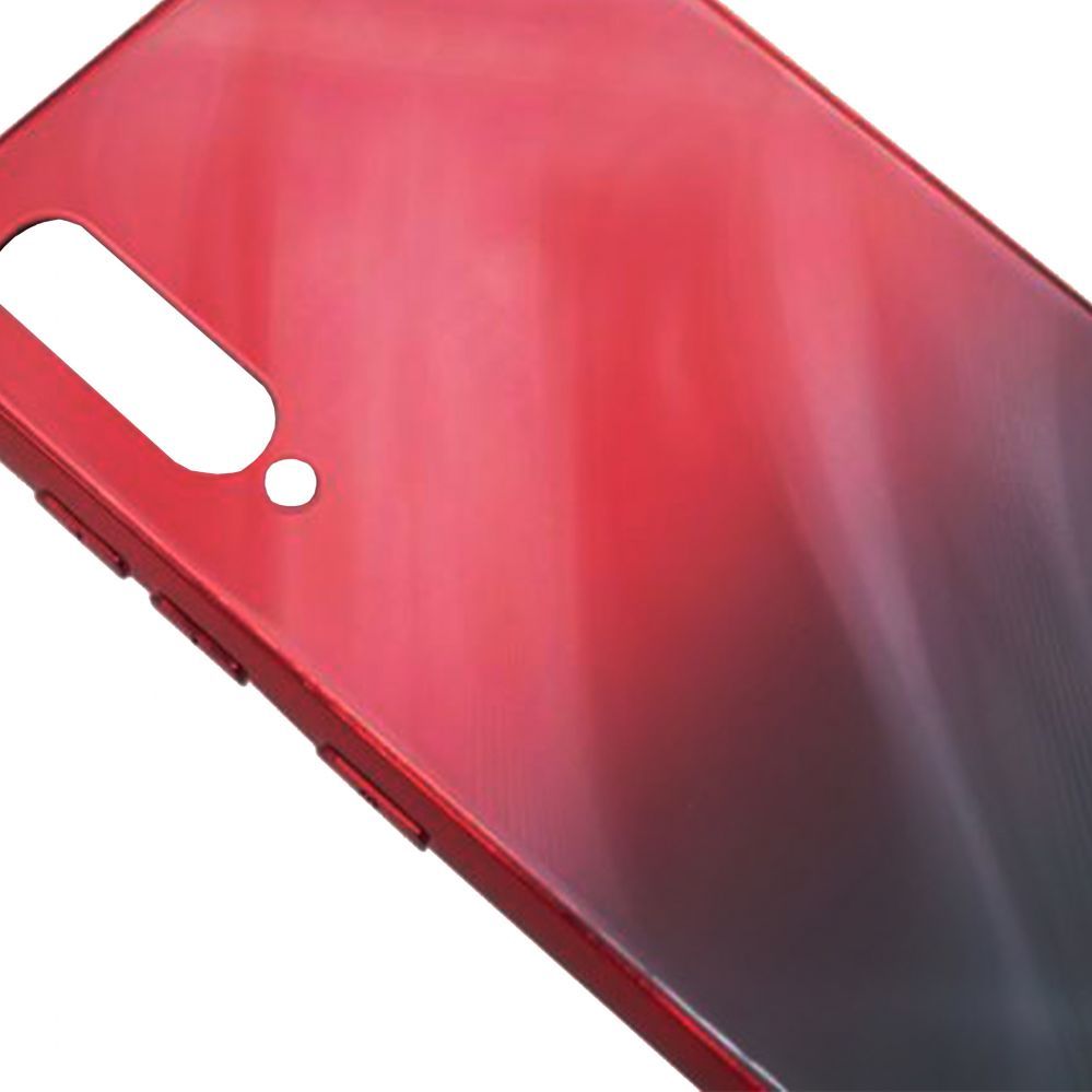 Back panel cover Evelatus Samsung Galaxy A50 Water Ripple Full Color Electroplating Tempered Glass Gradient Red-Black
