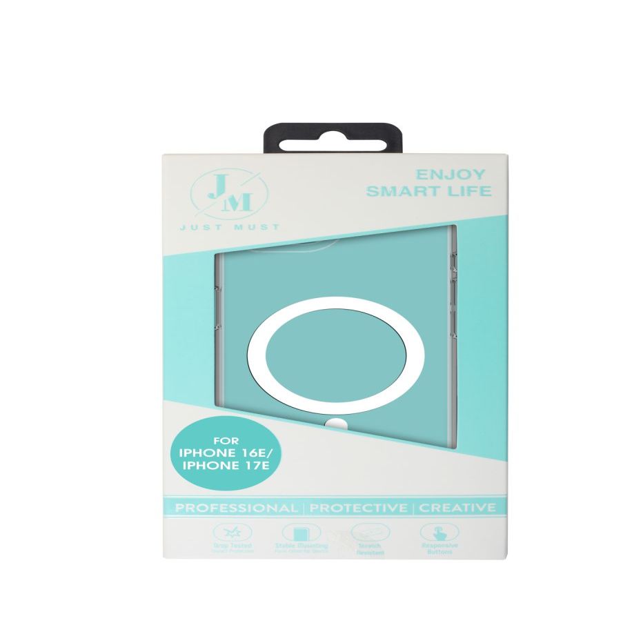 Back panel cover Just Must  JM Crystal with magsafe for iPhone 16e/17e Clear