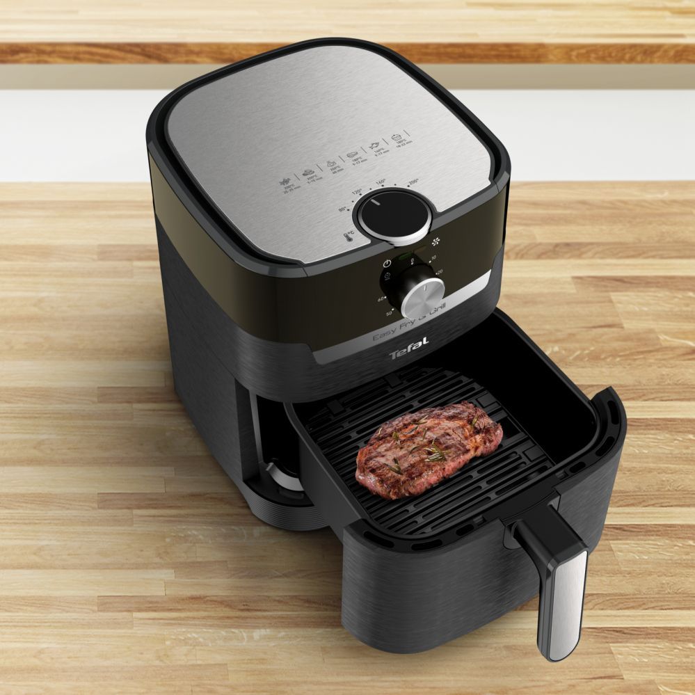 Настольный гриль TEFAL  Fryer Easy Fry and Grill EY501815 Power 1550 W, Capacity 4.2 L, Black