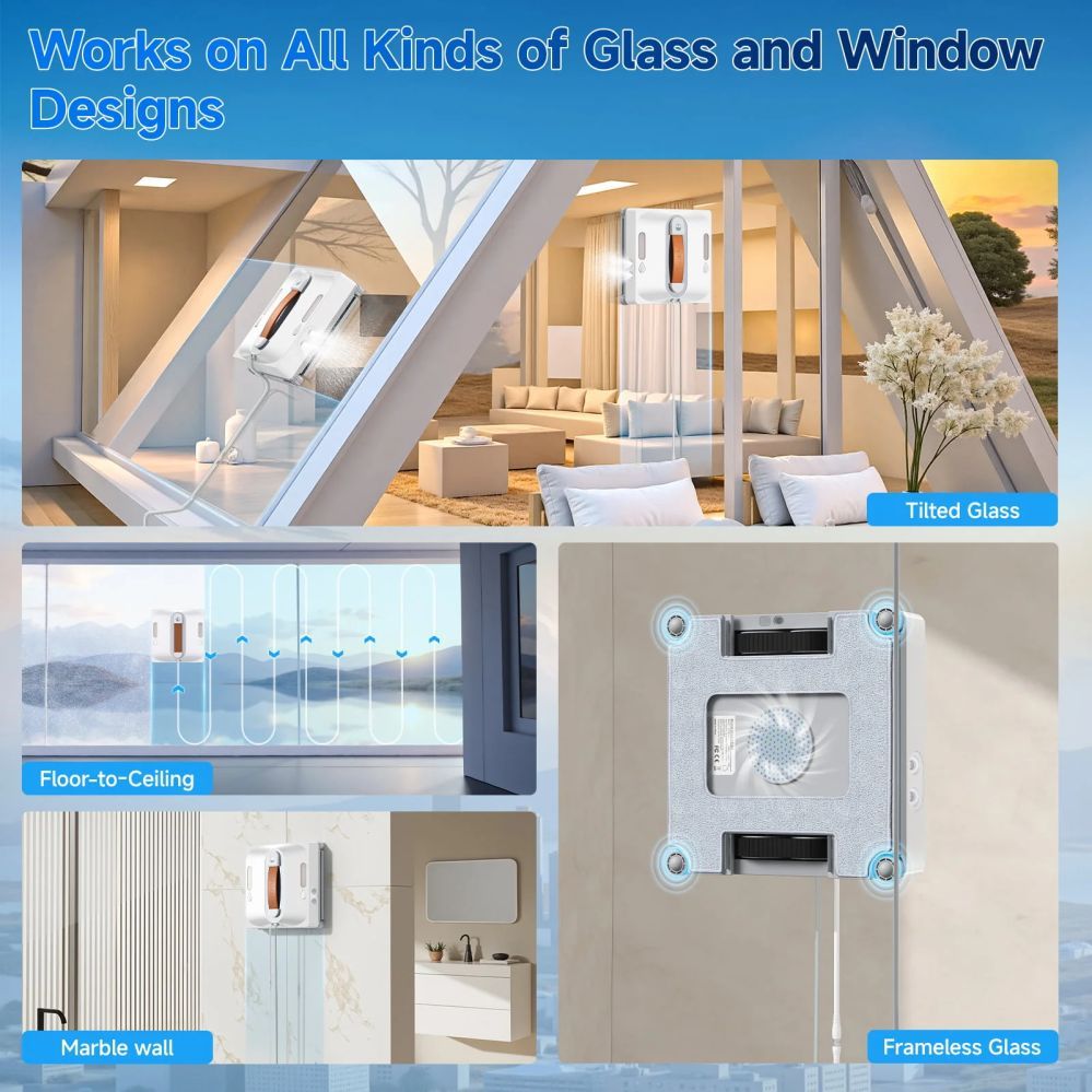 Vacuum cleaner Lubluelu  Lubluelu CHYW201 Smart Window Cleaning Robot