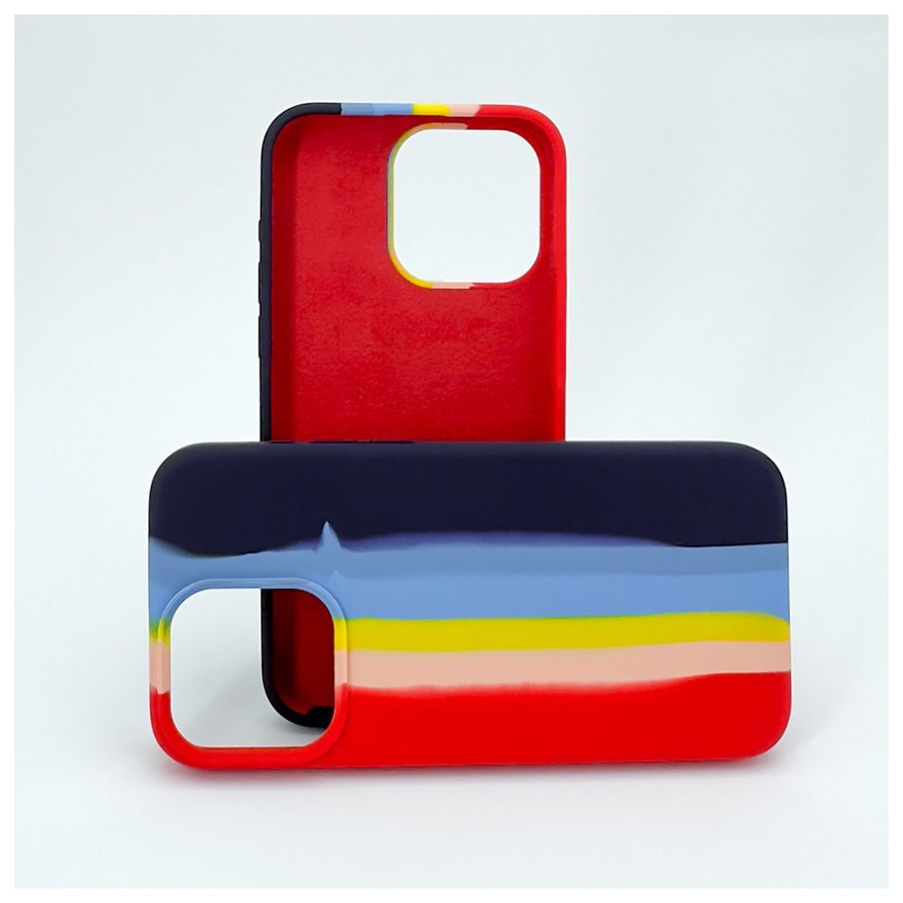 Чехол на заднюю панель Evelatus Apple iPhone 15 Pro Max Silicone case Multi-Colored Rainbow