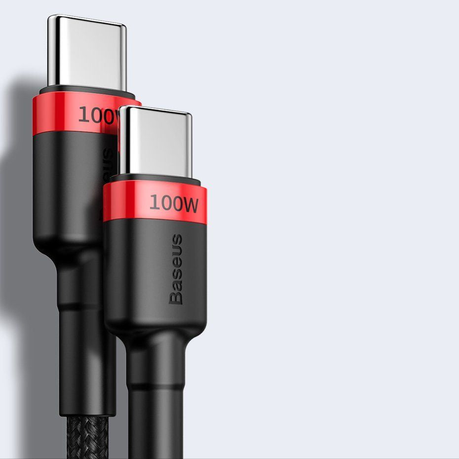Cable Baseus  Baseus CATKLF-AL91 USB-C - USB-C PD QC cable 100W 5A 480Mb/s 2m - black and red