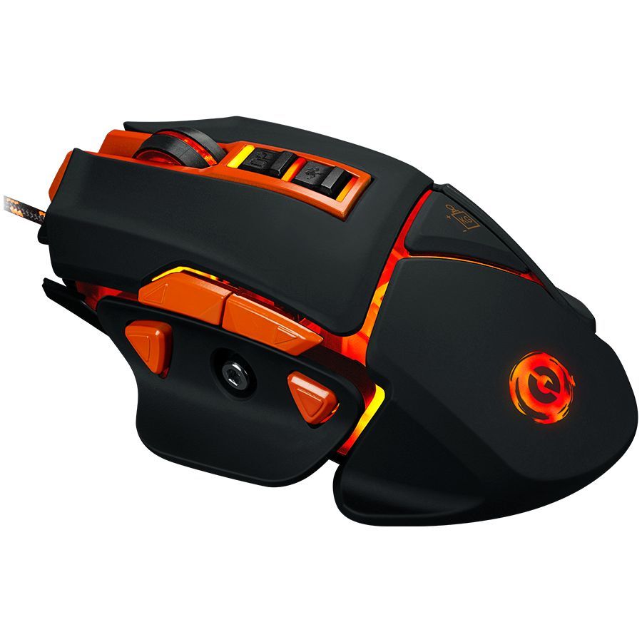 Computer mouse Canyon  CANYON Optical gaming mouse, adjustable DPI setting 800/1000/1200/1600/2400/3200/4800/6400, LED backlight, moveable weight slot and retractable top cover for comfortable usage