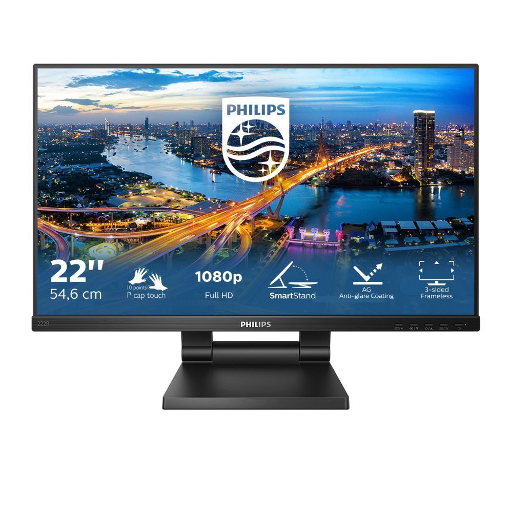 Монитор Philips  222B1TC/00 21.5" IPS/1920x1080,16:9, 250cd/m²,4ms/HDMI DP USB