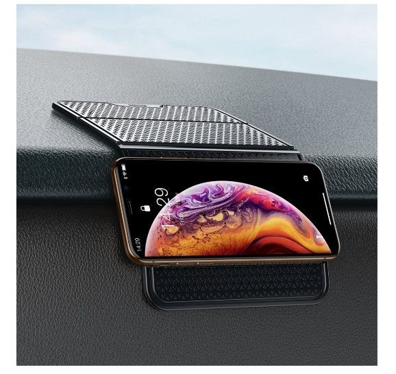 Automaatne hoidja Baseus Universal olding Bracket Antiskid Pad folding self-adhesive anti-slip mat nanopad black (SUWNT-01) Black