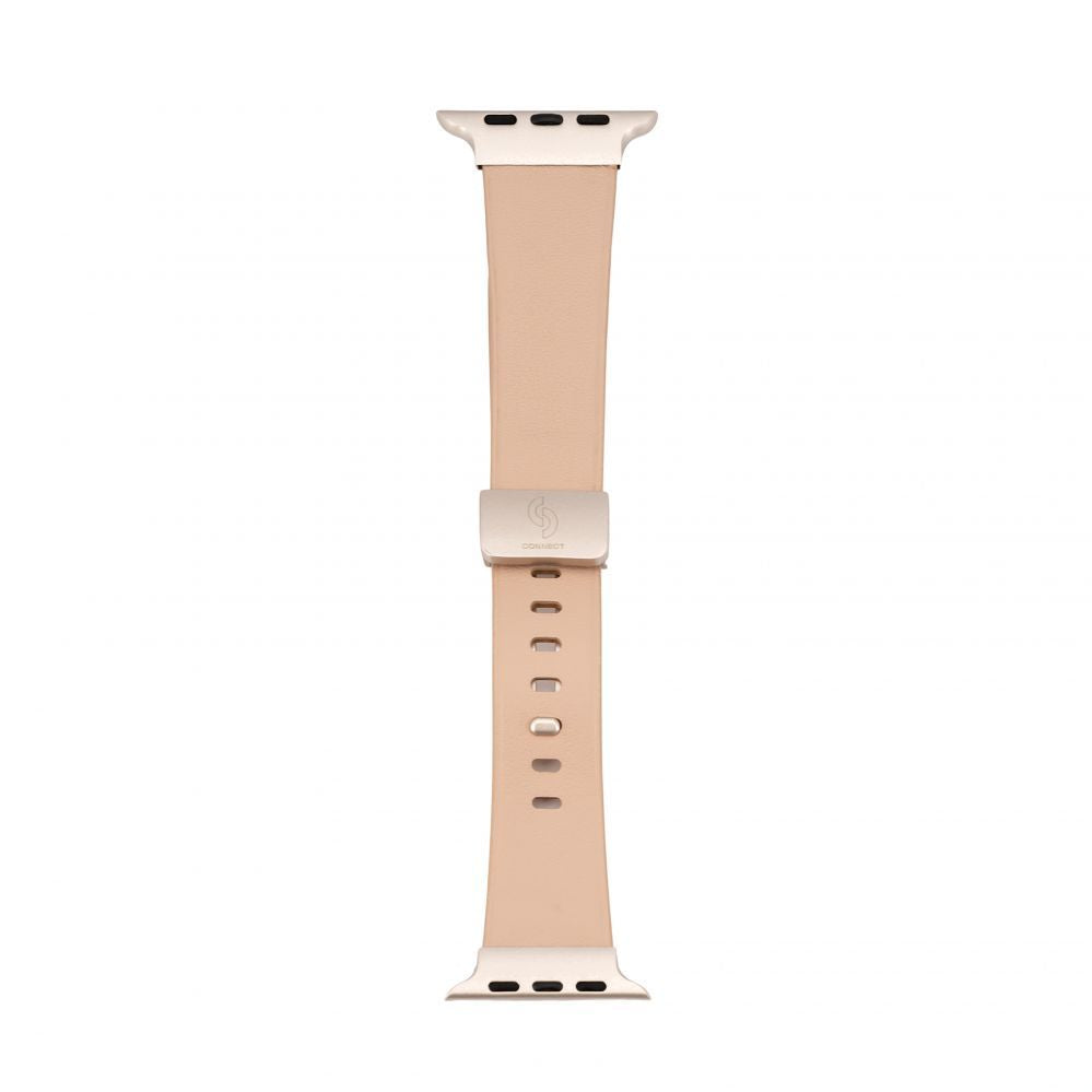 Ремешок Connect  Watch 38/40/41mm Single loop buckle leather Watch Straps Rose pink