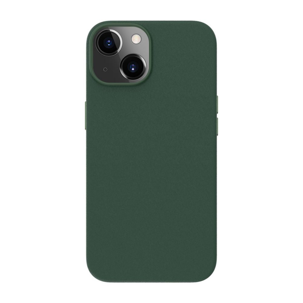 Tagakaaned Evelatus Apple iPhone 14 Genuine Leather Case with MagSafe Dark Green