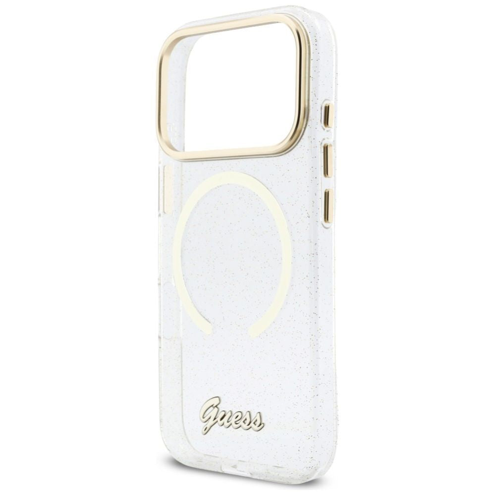 Другие товары Guess  Guess IML Glitters Script Strap MagSafe Case for iPhone 17 Pro - Clear