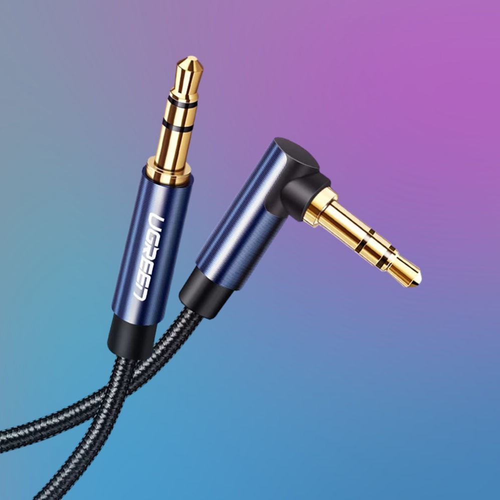 Kaabel Ugreen  Ugreen angled AUX cable 2 x mini jack 3.5 mm 1.5m blue (AV112)