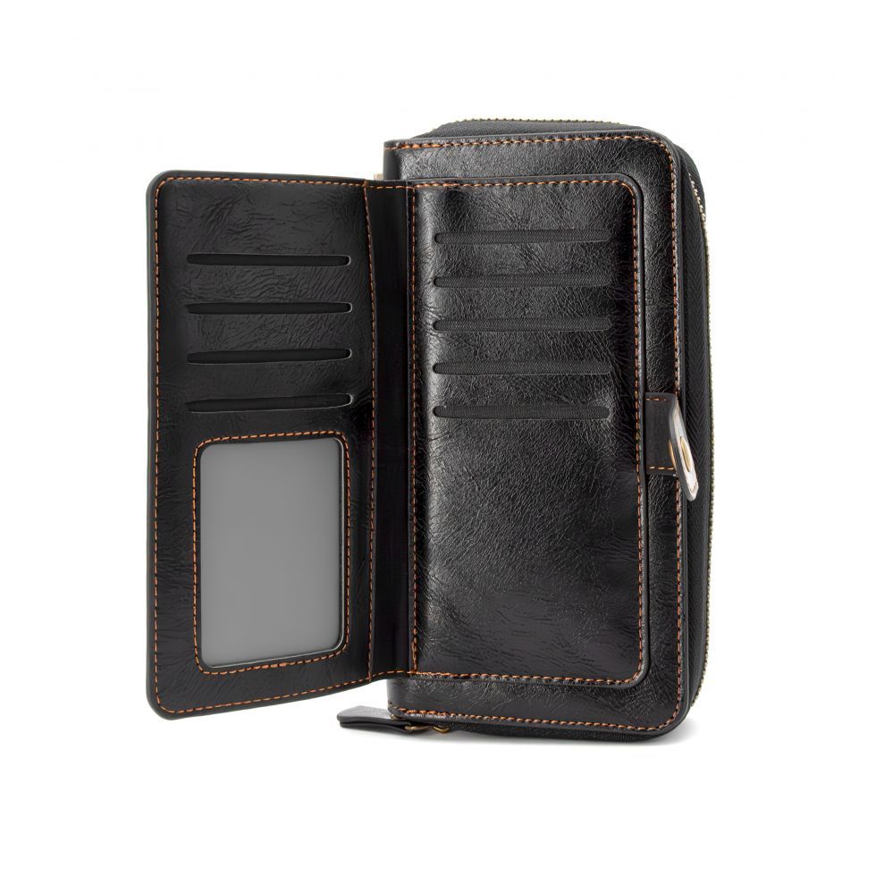 Universaal mobiiltasku Evelatus Universal Multifunctional Wallet Wristband Leather Black