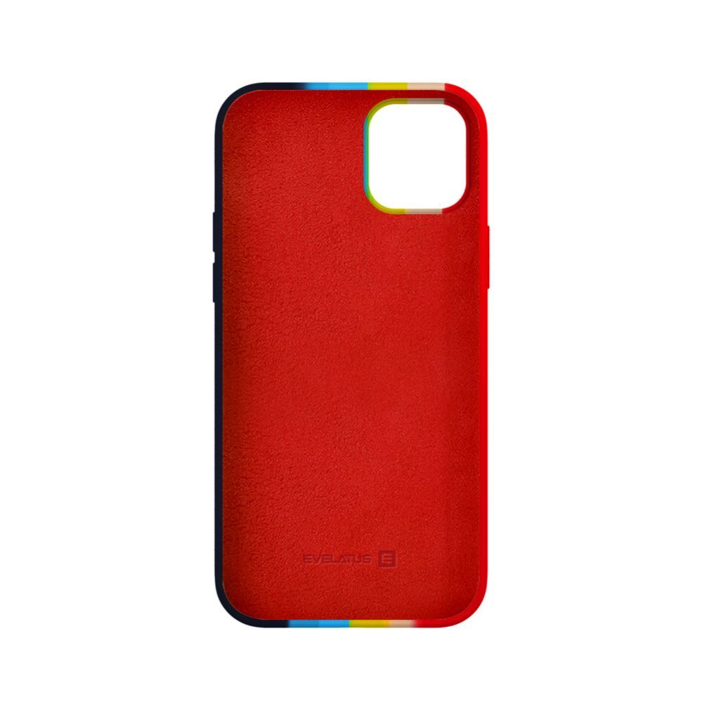 Back panel cover Evelatus Apple iPhone 15 Silicone case Multi-Colored Rainbow