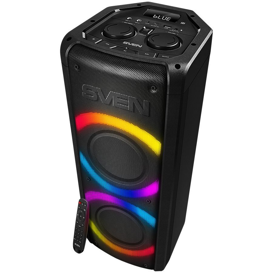 Bluetooth speakers Sven Speaker SVEN PS-710, black (100W, TWS, Bluetooth, FM, USB, microSD, LED display, 4400mAh)