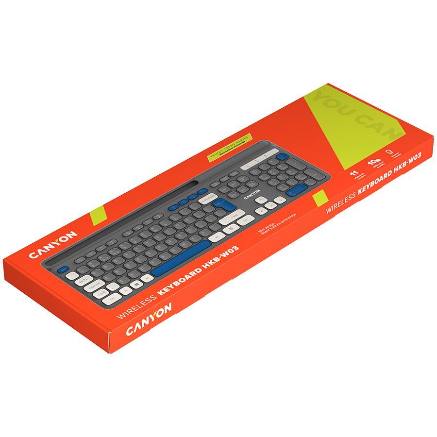 Computer keyboard Canyon CANYON keyboard HKB-W03 EN AAA Wireless Grey