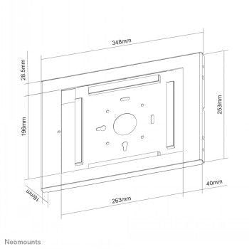 Book case NEOMOUNTS BY NEWSTAR  NEOMOUNTS BY NEWSTAR WALL MOUNTABLE & VESA 75X75 TABLET CASING FOR APPLE IPAD PRO