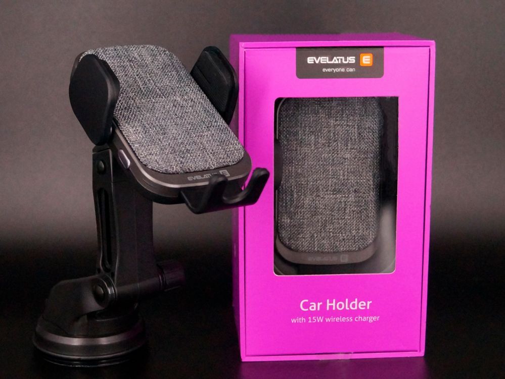 Авто держатель Evelatus - Car Holder Wireless Charger WCH03 15W Black