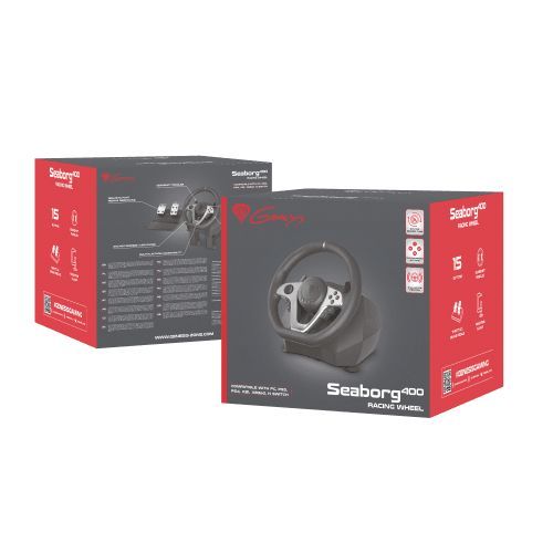Arvutitoolid / lauad Genesis  Driving Wheel Seaborg 400 Silver/Black