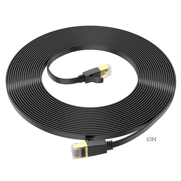Cable Hoco  US07 General pure copper flat network cable(L=10M) Black