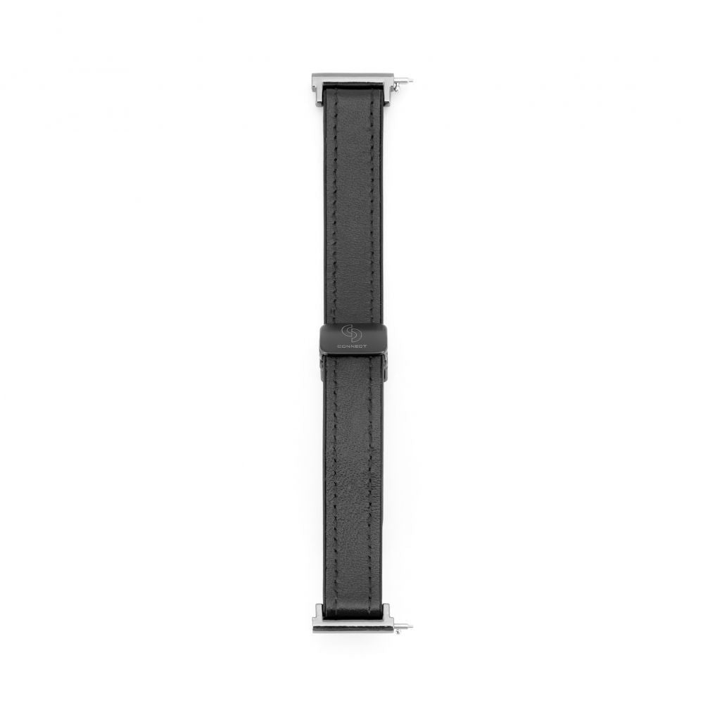 Rihm Connect  20mm Silicone Leather Watch Straps with Magnetic Black