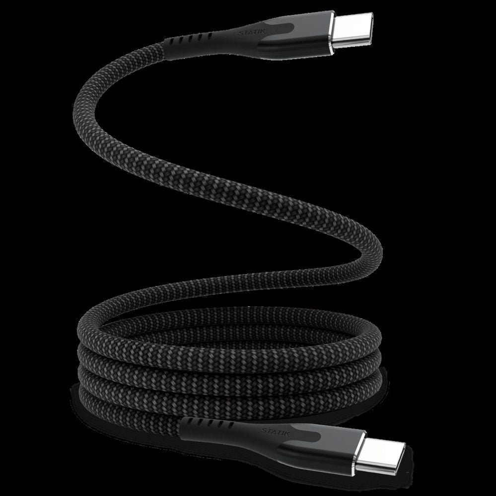 Кабель statik  STATIK MagStack Pro, Magnetic Cable, USB-C to USB-C, 2m, Black