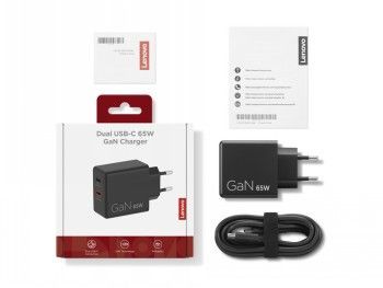 Блок питания Lenovo  LENOVO DUAL USB-C 65W GAN CHARGER