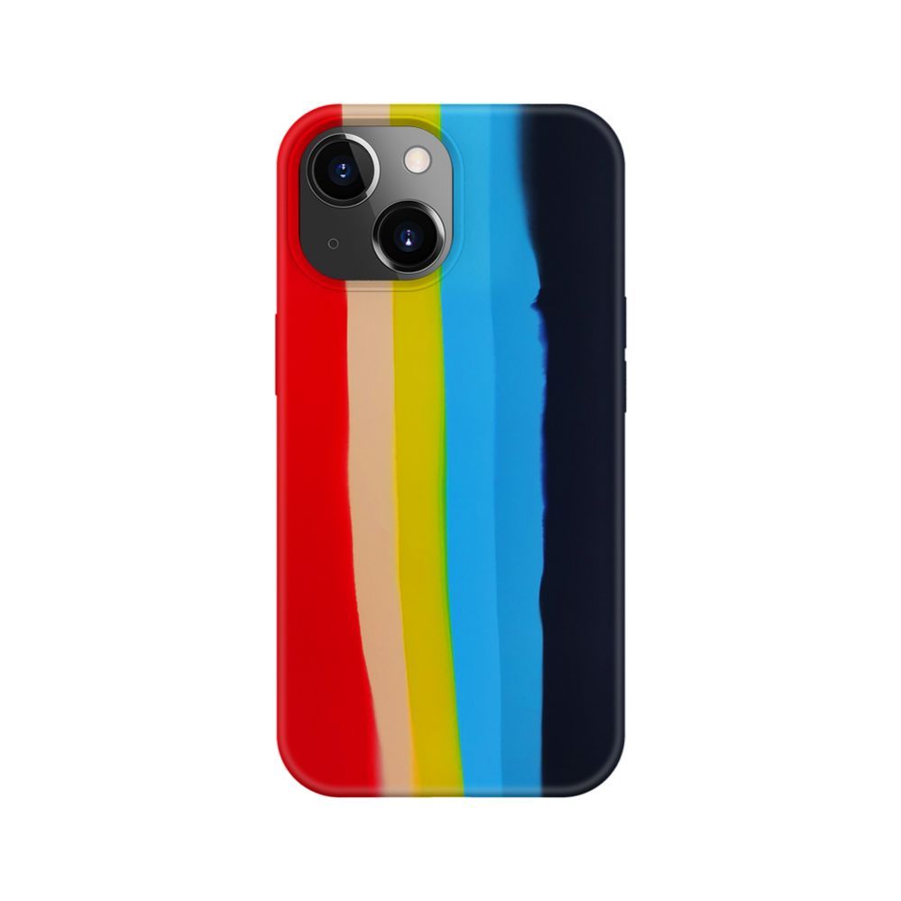 Tagakaaned Evelatus Apple iPhone 14 Silicone case Multi-Colored Rainbow