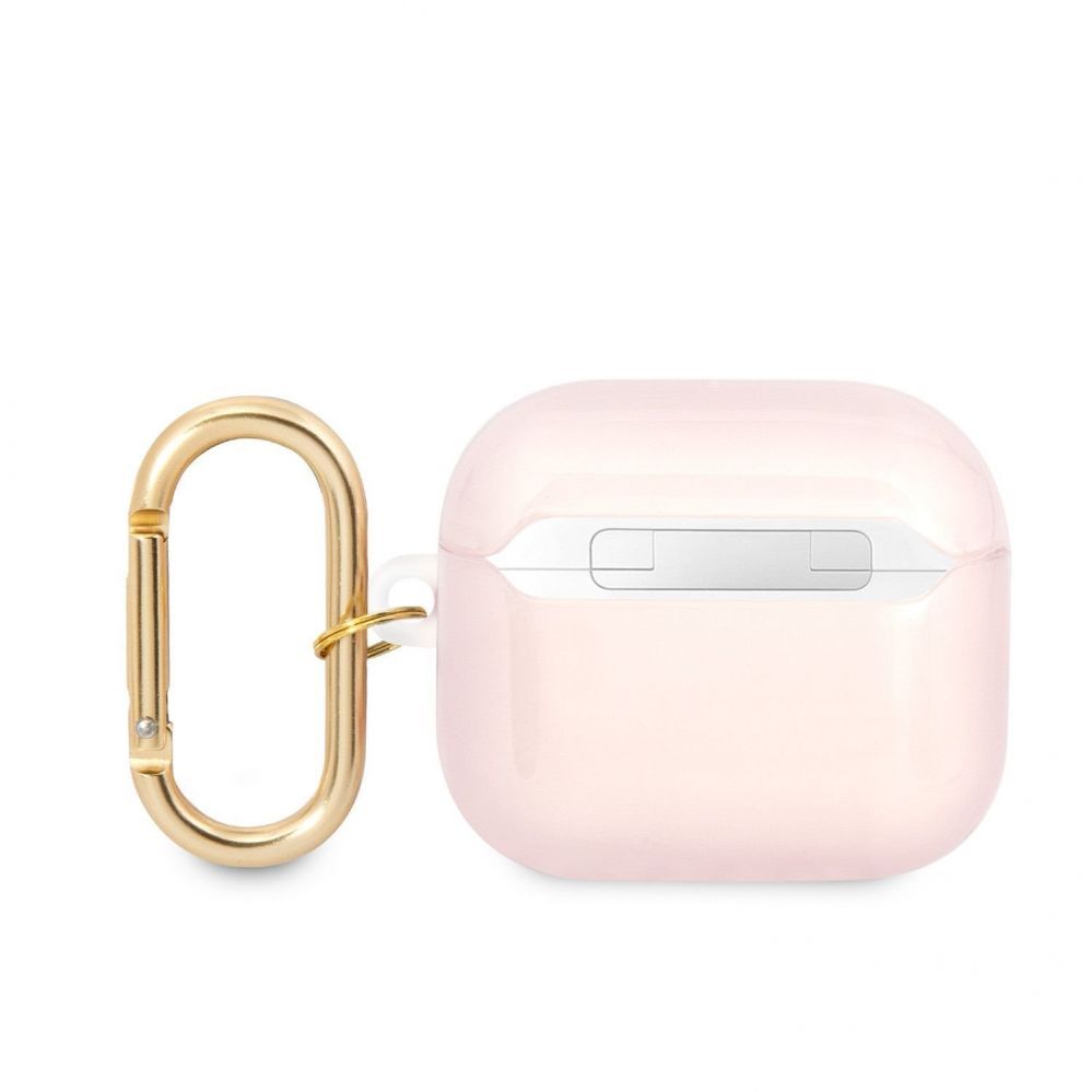 Korpus kõrvaklappidele Guess Apple Airpods 3 TPU Printed Stripe Case Pink