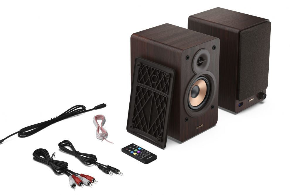 Arvutikõlarid Sharp  CP-SS30 Bookshelf Speakers, Brown
