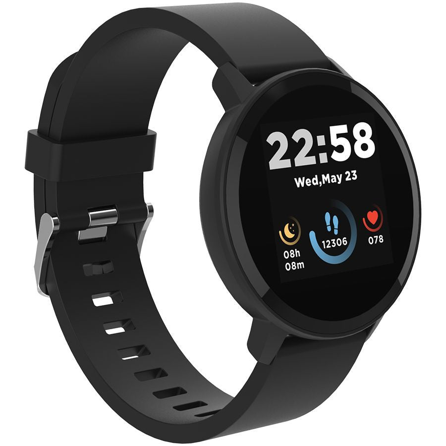 Умные часы Canyon  CANYON Lollypop SW-63, Smart watch, 1.3inches IPS full touch screen, Round watch, IP68 waterproof, multi-sport mode, BT5.0, compatibility with iOS and android, black, Host: 25.2*42.5*10.7mm, Strap: 20*250mm, 45g