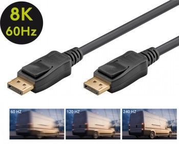 Cable Goobay  GOOBAY DISPLAYPORT-KAAPELI 1.4, 3M, 32.4GBIT/S, 8K@60HZ/4K@240HZ
