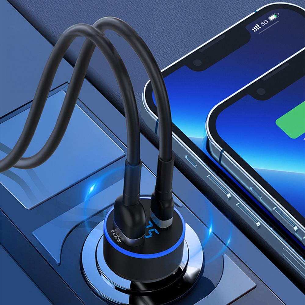 Adapter Wozinsky  Wozinsky WDCCAC USB-C USB-A 36W Car Charger - Black