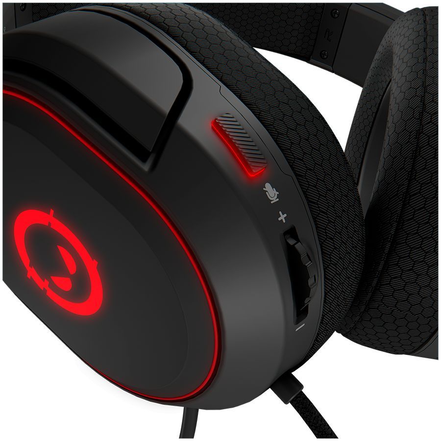 Headphone with microphone LORGAR LORGAR Kaya 460, USB Gaming headset with microphone, CM108B, RGB backlight, Plug&Play, USB-A connection cable 2m, fabric ear pads, size: 192*184.7*88mm, 0.329kg, black