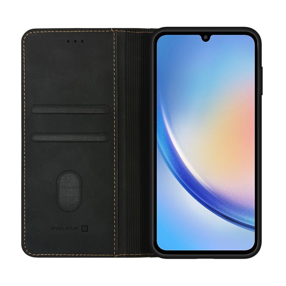 Kaaned - kaaned Evelatus Samsung Galaxy A34 Book Case Black