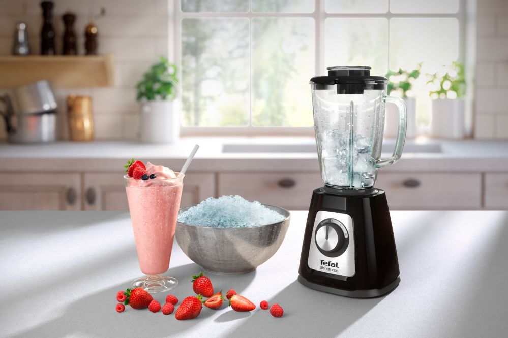 Mixers and blenders TEFAL  Blender BL438831 BlendForce Tabletop, 800 W, Jar material Glass, Jar capacity 1.25 L, Ice crushing, Black
