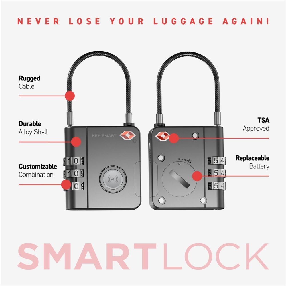 Other goods keysmart  KEYSMART SmartLock; TSA Approved Find My Lock, Black