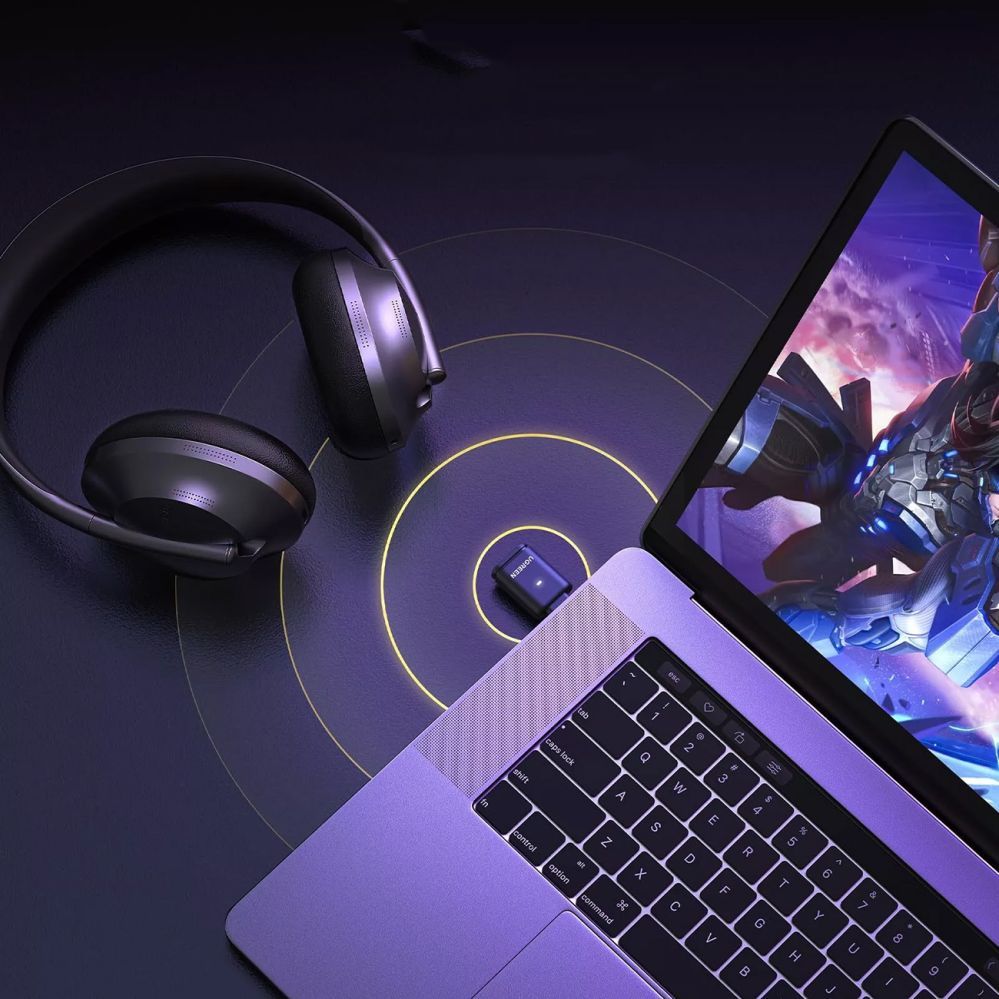 Üleminek Ugreen  Ugreen BT501 USB-C Bluetooth 5.3 Audio Adapter with aptX Transmitter (45008) - Black