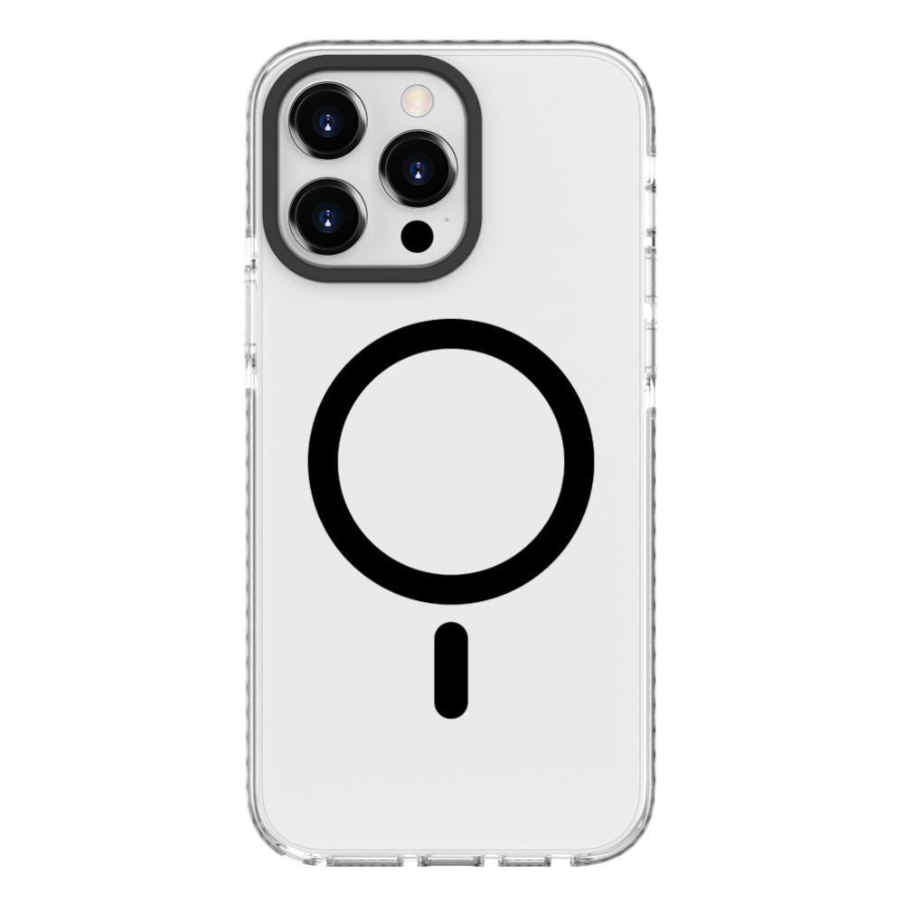 Back panel cover Evelatus Apple iPhone 15 Pro Max Clear Case PC+TPU With MagSafe Transparent Black