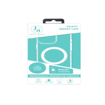 Back panel cover Just Must  JM MAGSAFE CRYSTAL I for iPhone 16 Pro Clear