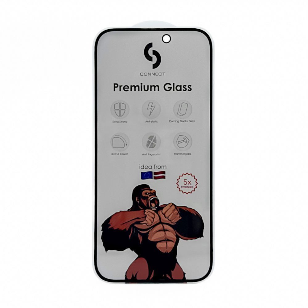 Kaitseklaasid Connect Xiaomi Redmi 14C / Poco C75 Privacy glass 2.5D Silk Full Cover Anti-Static Stronger Black