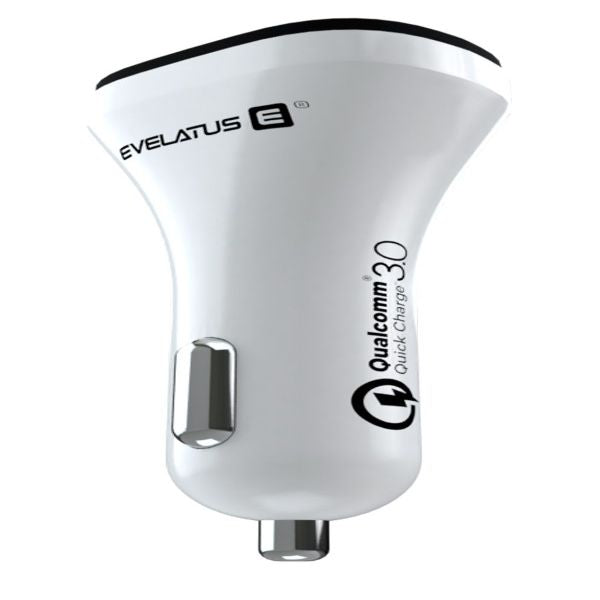 Autolaadijad Evelatus - Evelatus Quick Car Charger QCC02 White