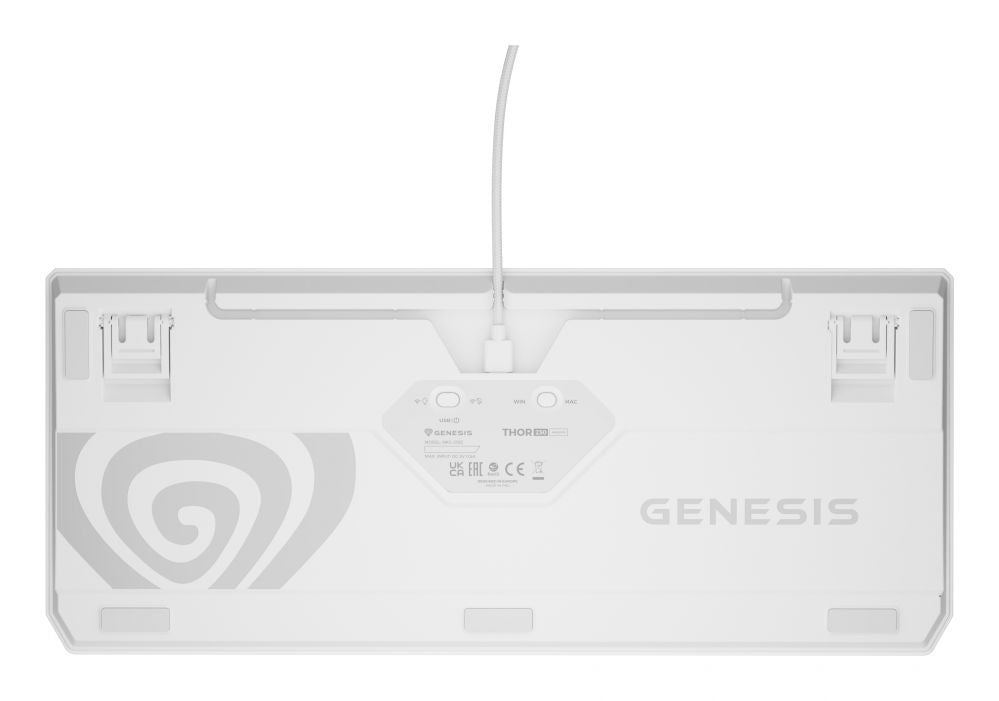 Компьютерная клавиатура Genesis  THOR 230 | Mechanical Gaming Keyboard | Wireless | US | White | 2.4 GHz, Bluetooth, USB | Outemu Red
