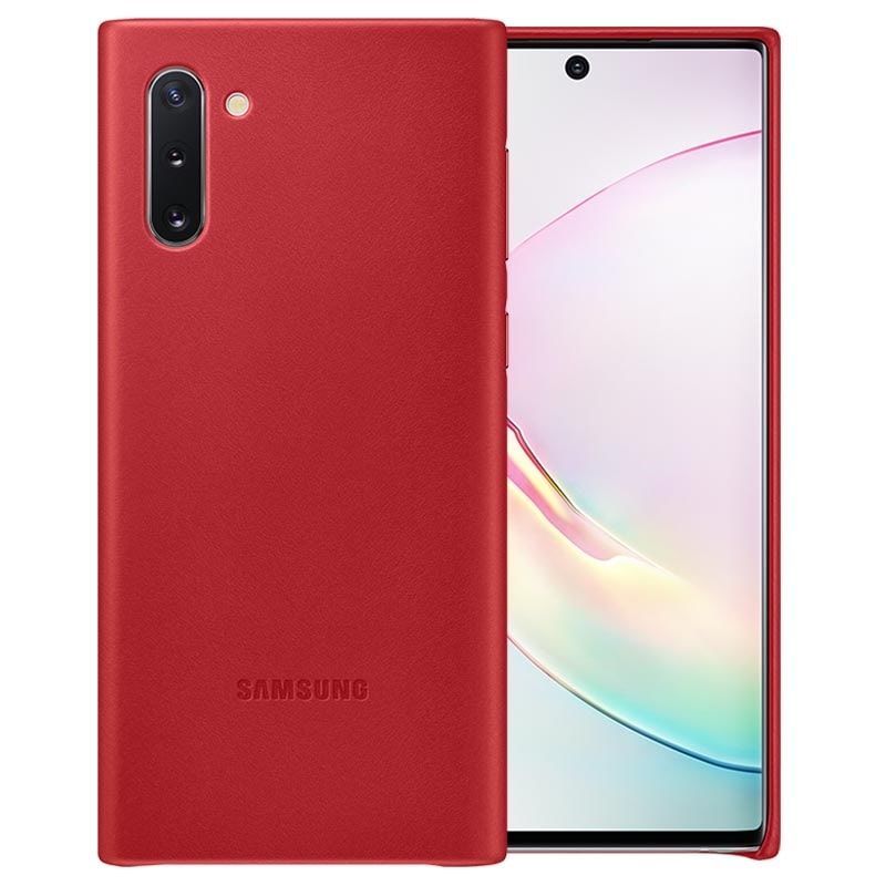 Чехол на заднюю панель Samsung  Galaxy Note 10 Leather Cover case Red