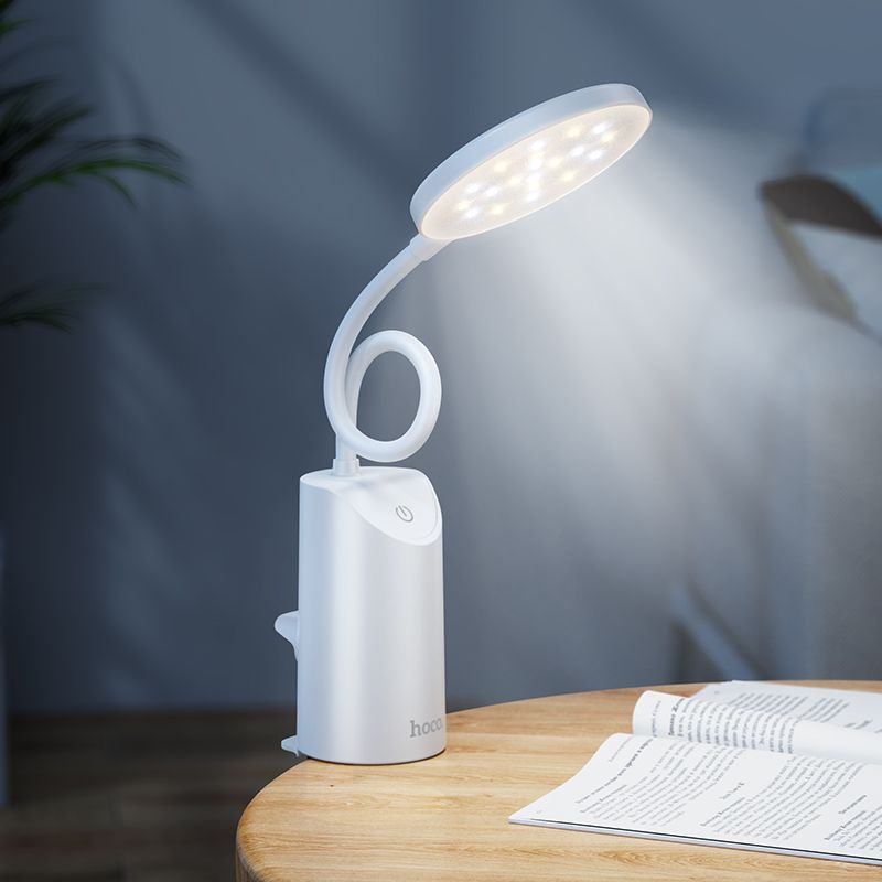 Настольная лампа Hoco  HX10 Clip table lamp White