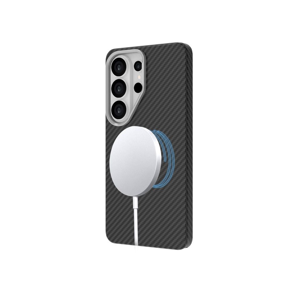 Back panel cover Just Must JM PLATINUM CARBON with MagSafe for Galaxy S26 Ultra Black