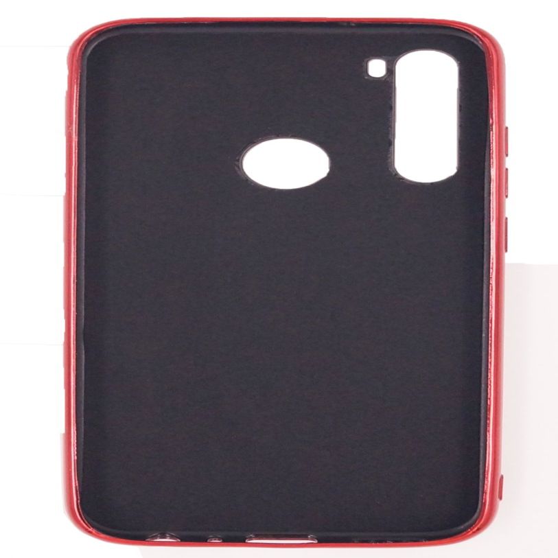 Back panel cover Evelatus Xiaomi Xiaomi Redmi Note 8 / Redmi Note 8 2021 Water Ripple Full Color Electroplating Tempered Glass Case Red