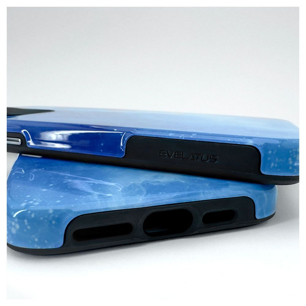 Back panel cover Evelatus Apple iPhone 15 Pro Armor case TPU+PC Customized Print Design Galaxy Blue
