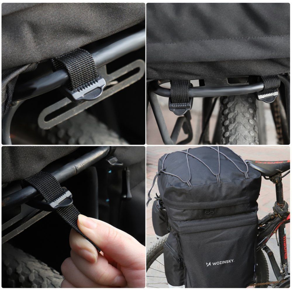Аксессуар для велосипеда Wozinsky  Wozinsky 60L spacious bike rack bag (rain cover included) black (WBB13BK)