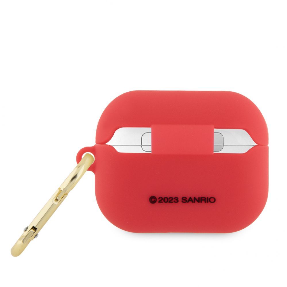 Чехол для наушников Hello Kitty Apple Airpods Pro cover Silicone 3D Kitty Head Red