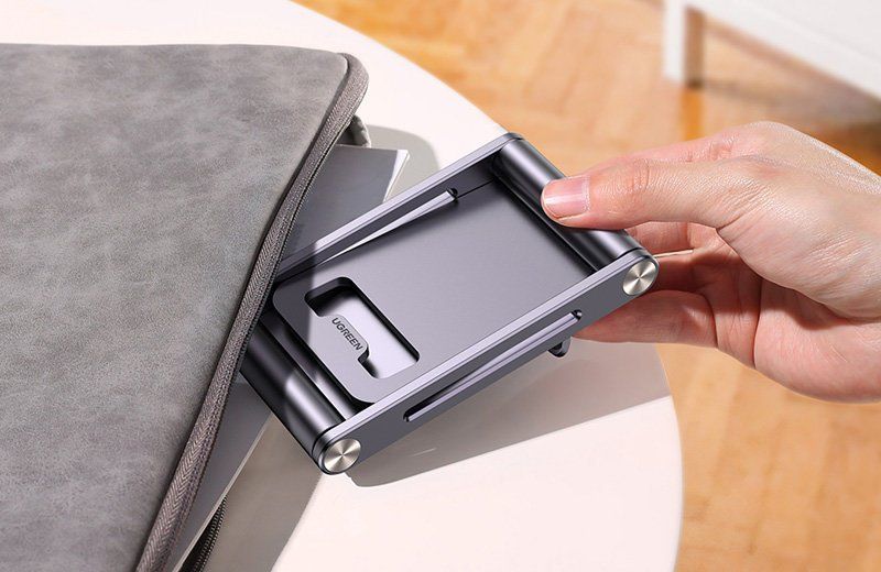Авто держатель Ugreen  Ugreen metal aluminum folding phone holder tablet gray (LP263 80708)